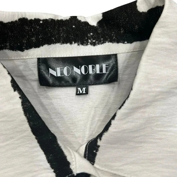 Neo Noble White Artsy Cinched Shirt Dress M - Picture 7 of 8